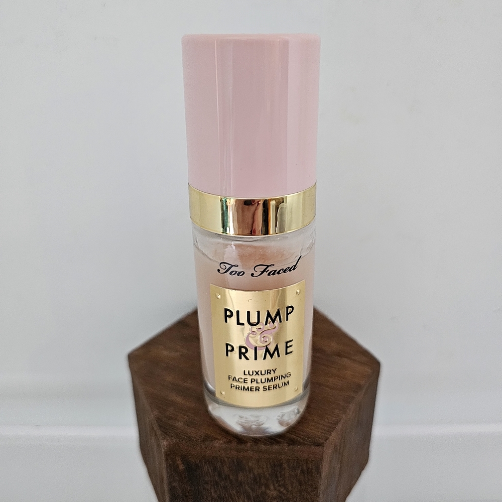 Too Faced Plump and Prime Plumping Primer Serum 1 oz, used 3 pumps, EUC!
